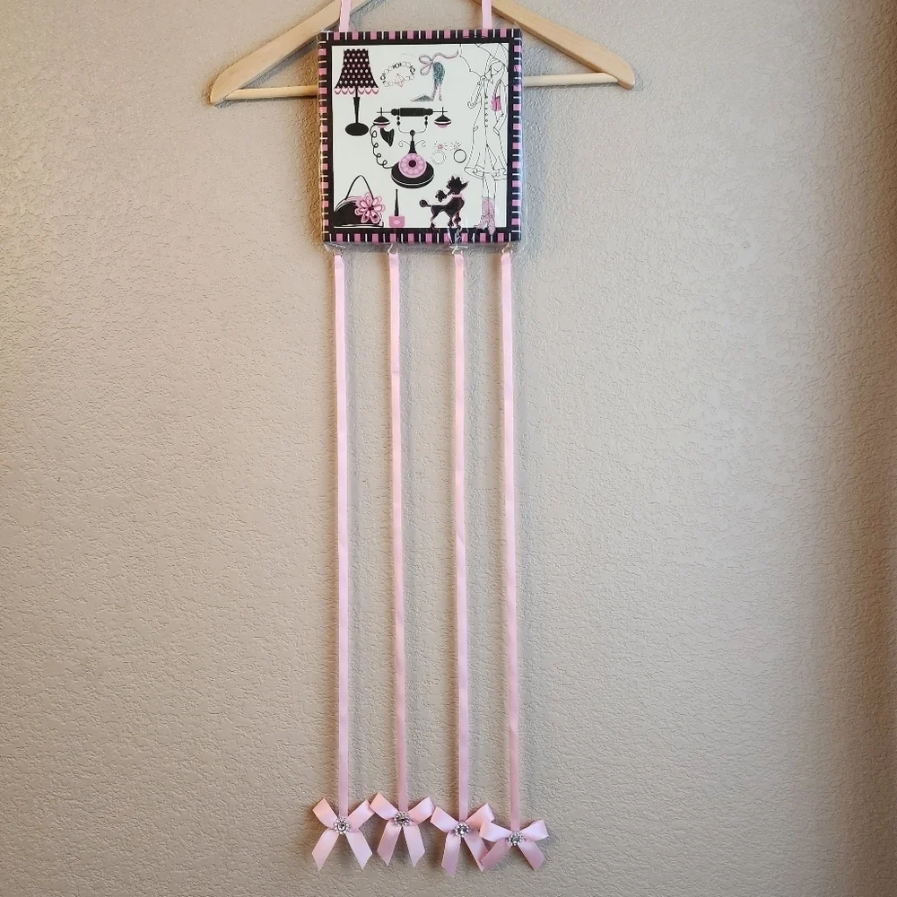 Pink Hair Bow holder NWT